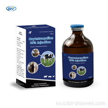 Inyección veterinaria de oxitetraciclina de 100 ml 10% para cabras